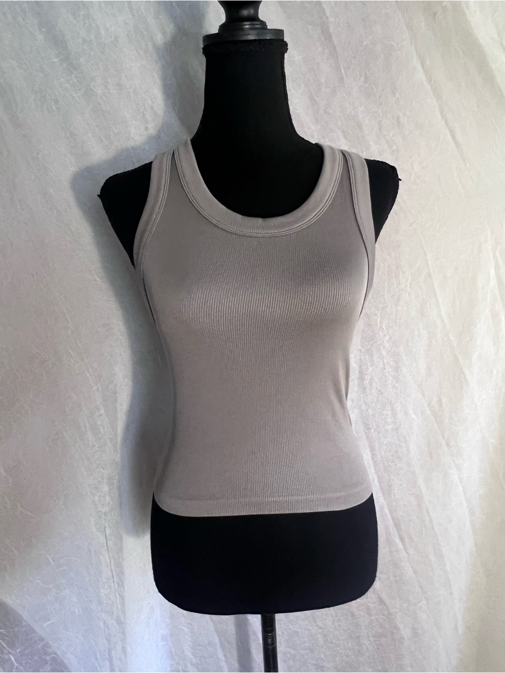 90 Degree By Reflex Gray Ribbed Tank Top